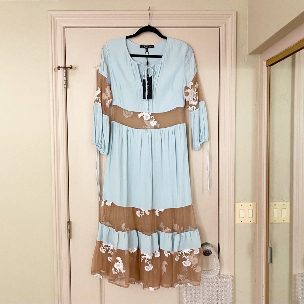 For Love & Lemons Eva Midi Dress NWT